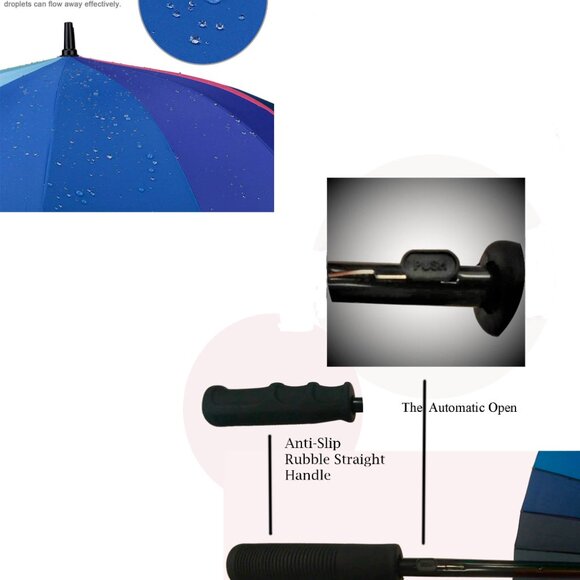 Variety To Go 24K Large Rainbow Umbrella (Straight Handle) - Picture 10 of 10